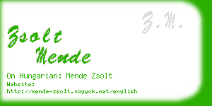 zsolt mende business card